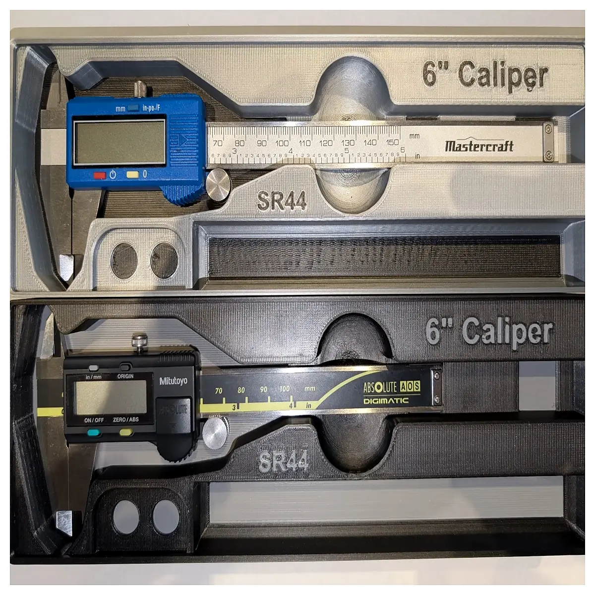Gridfinity Universal Caliper Battery Box 6x2x6 Measurement Tool Precision Gauge Electronic Measurement Parts Accessories