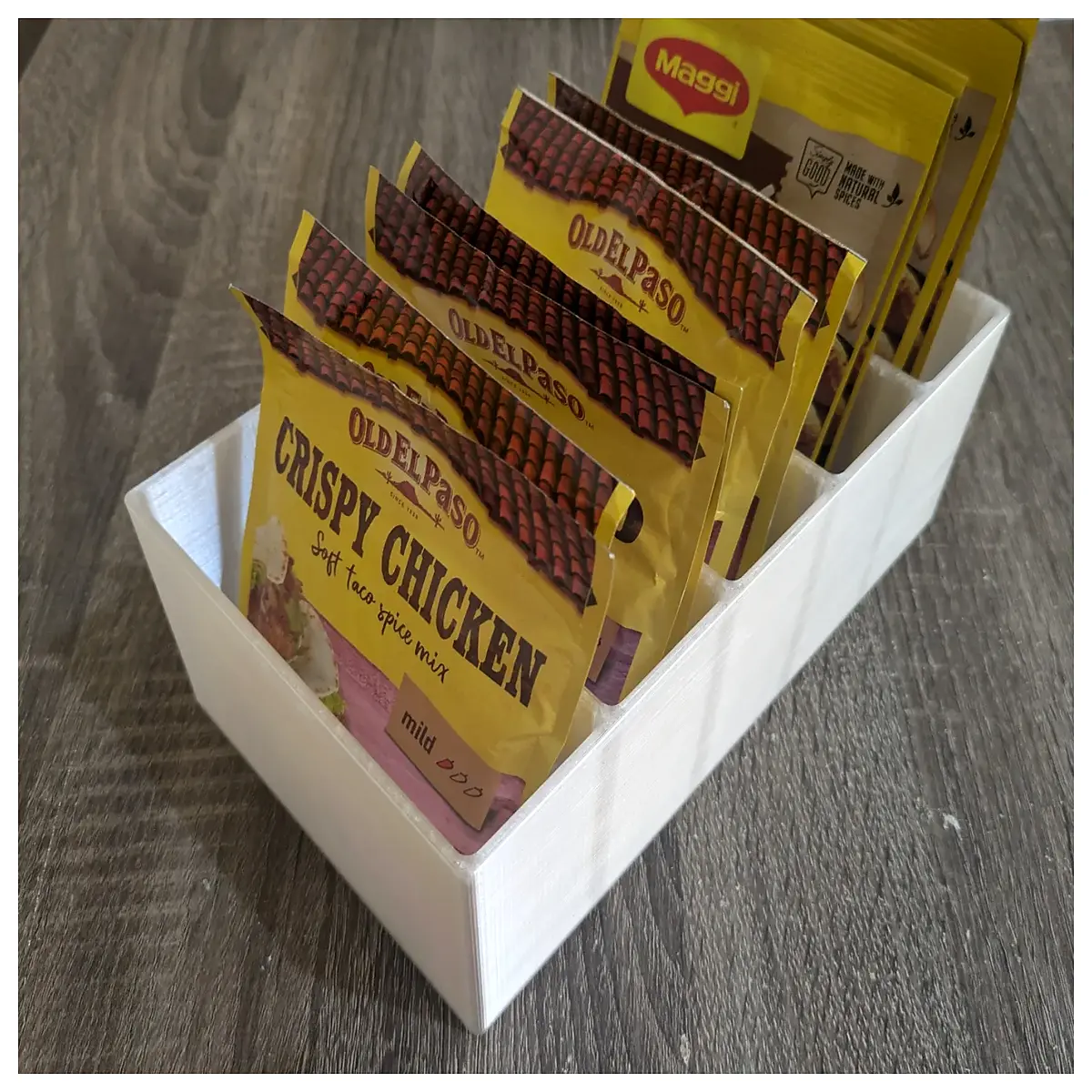 Old El Paso Seasoning Packet Shelf Food Storage Kitchen Organizer Spice Display Rack Mexican Food Accessories