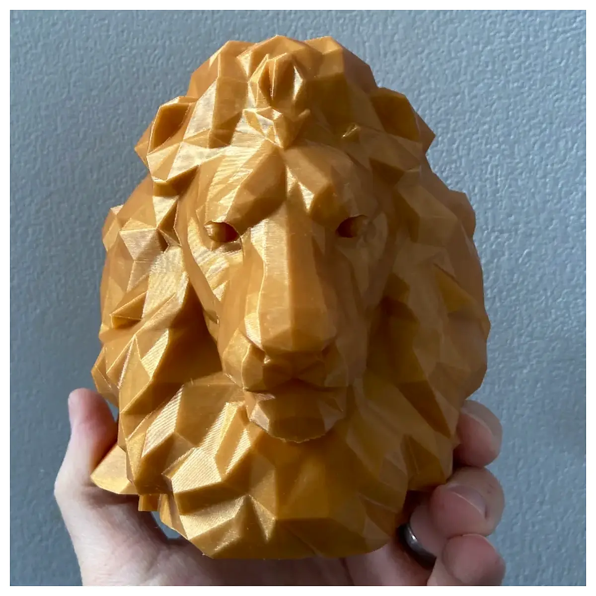 low poly lion vase pencil case holder desk organizer animal decor storage box