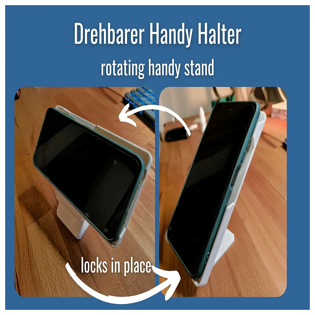 Rotating Phone Stand Mobile Phone Holder Adjustable Phone Stand for Video Recording Car Mount Desk Phone Support