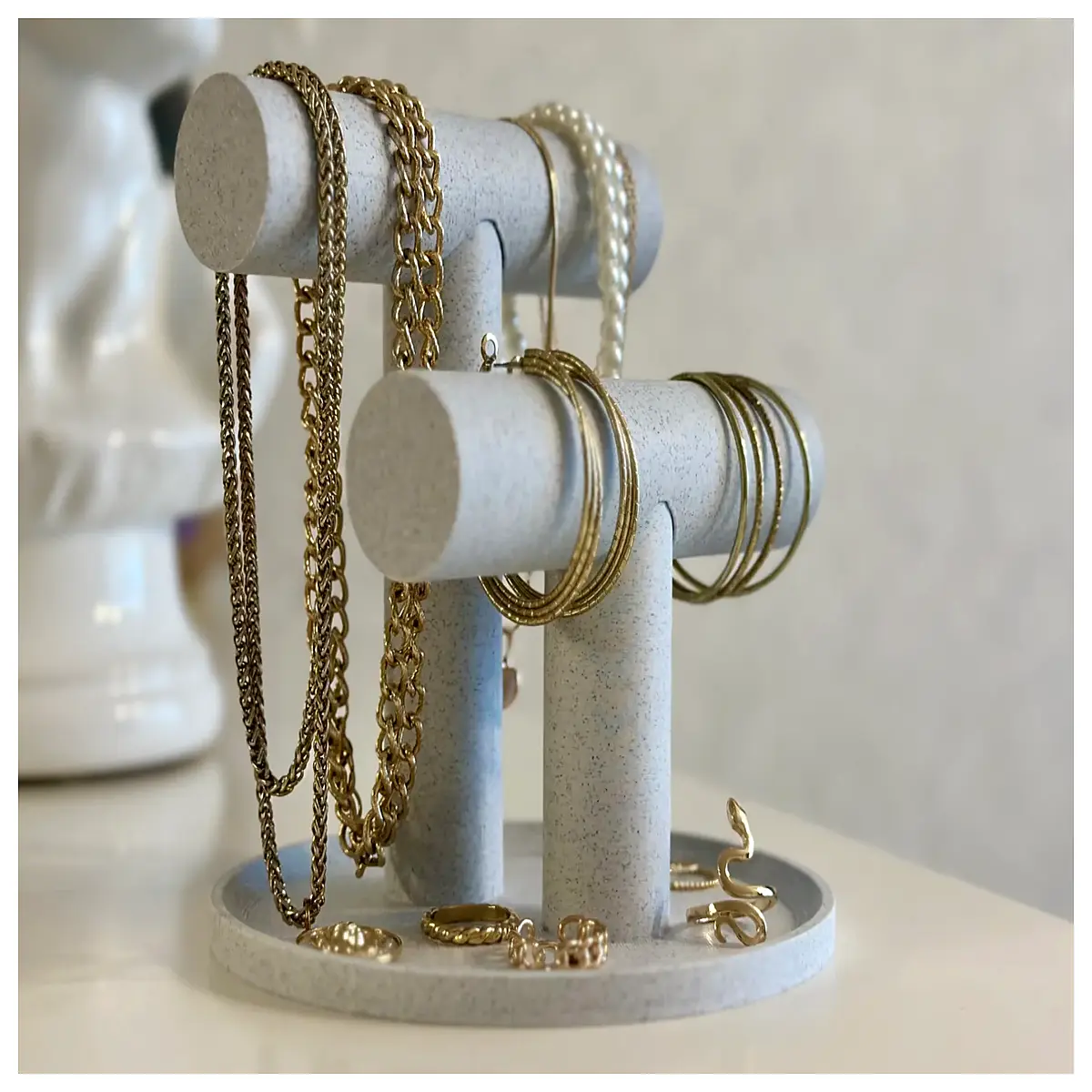 Jewelry Organizer Stand Necklace Bracelet Ring Display Rack Home Storage Solutions for Accessories