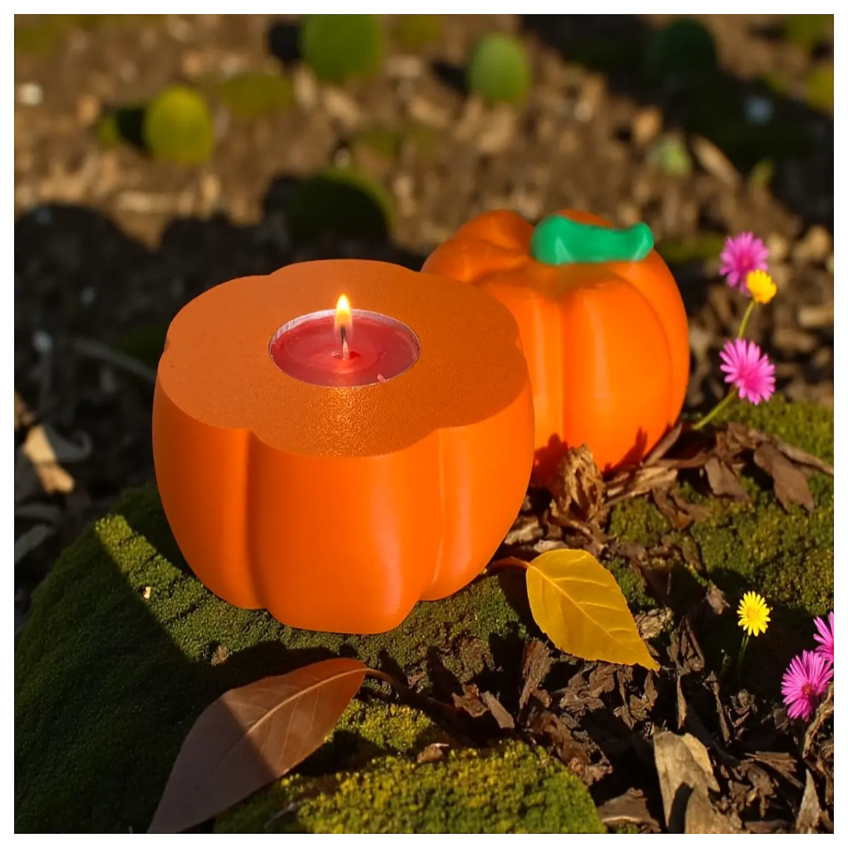 Tea Holder Autumn Halloween Decoration Creative Display Festive Gift Decor