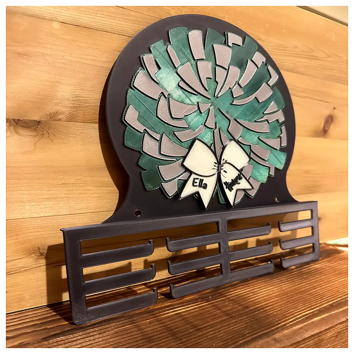 Cheerleading Trophy Display Stand Ribbon Ball Ornament Team Reward Plaque Holder Squad Event Accessories