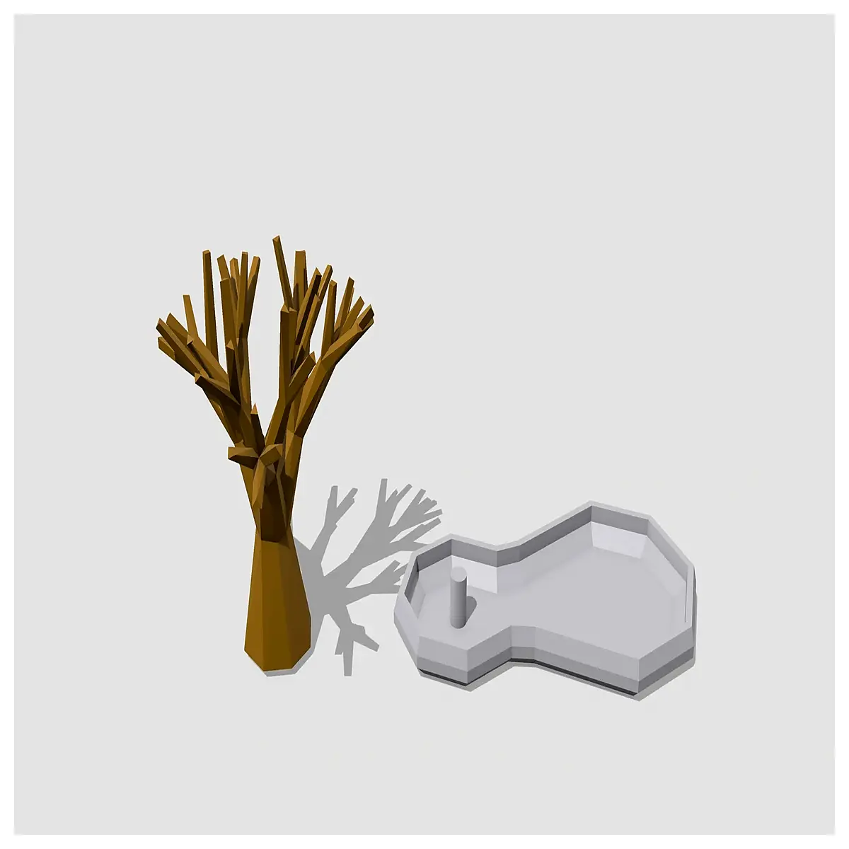 aerangis air plant tree holder for desk terrarium accessory