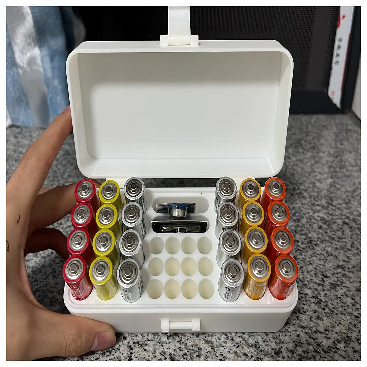 aa battery holder box with switch 9v battery case snap connector plastic enclosure for diy electronics projects