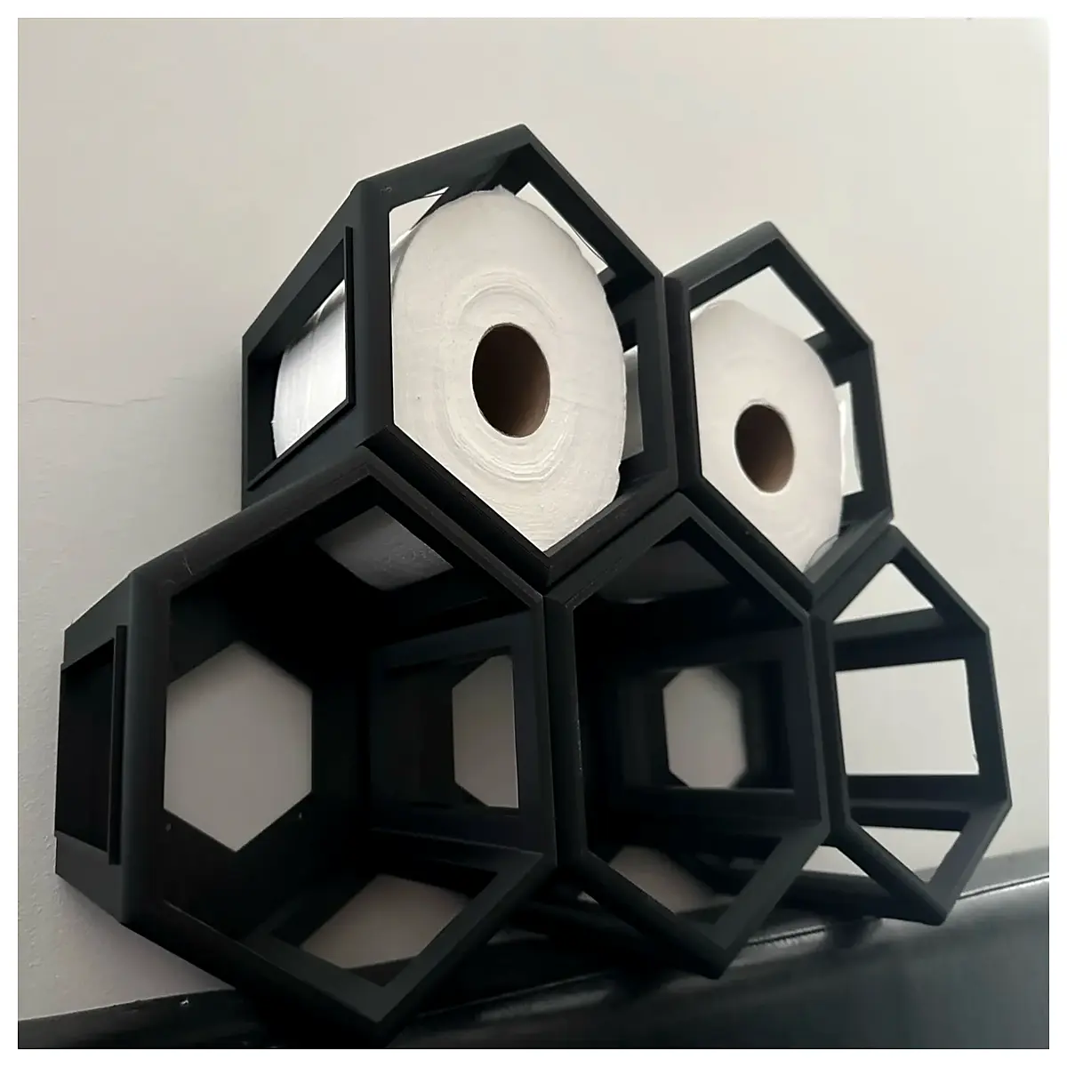 Modern Wall Mounted Toilet Paper Holder Decor Bathroom Shelf Simple Creative Tissue Box Organizer
