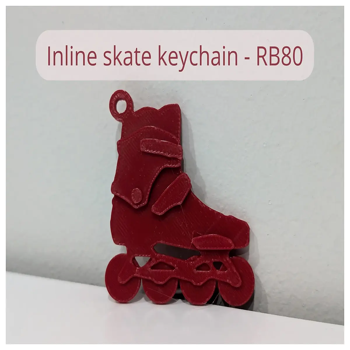 Inline Skates Keychain RB80 Skating Memorabilia Skates Accessories Ice Hockey Keychain Ice Skating Gift