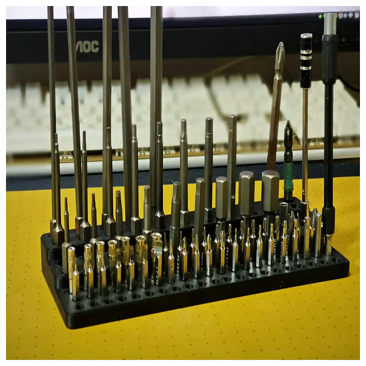 Hex Socket Head Driver Organizer Box Screw Storage Container Tool Repair Parts Accessory