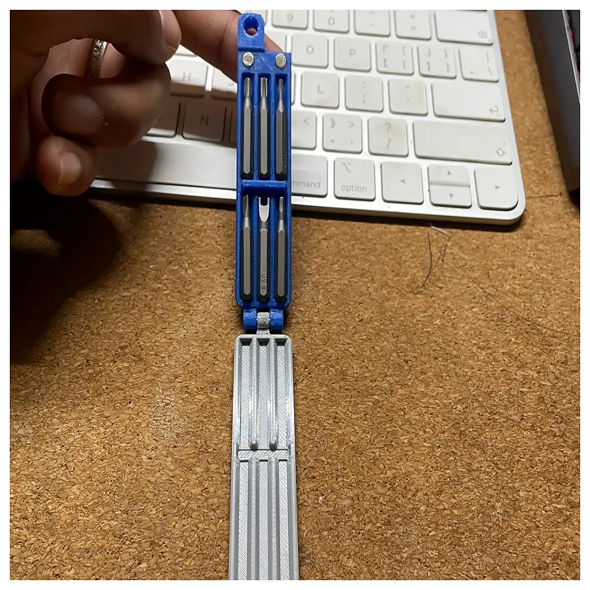 compact edc screwdriver bit case mini portable tool organizer keychain magnetic holder for precision electronics repair
