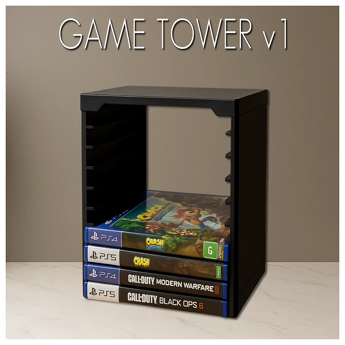 Video Game Storage Boxes Stackable Shelves Game Organizer Toy Storage Game Accessories Game Tower V1