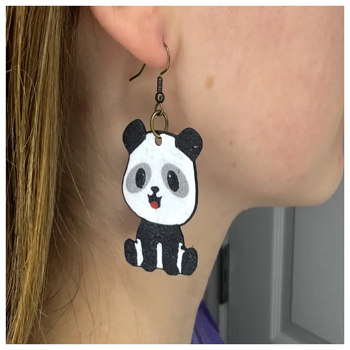 Cute Panda Leg Earrings Adorable Animal Drop Earrings Kawaii Gift Party Accessories Charms Novelty Earring