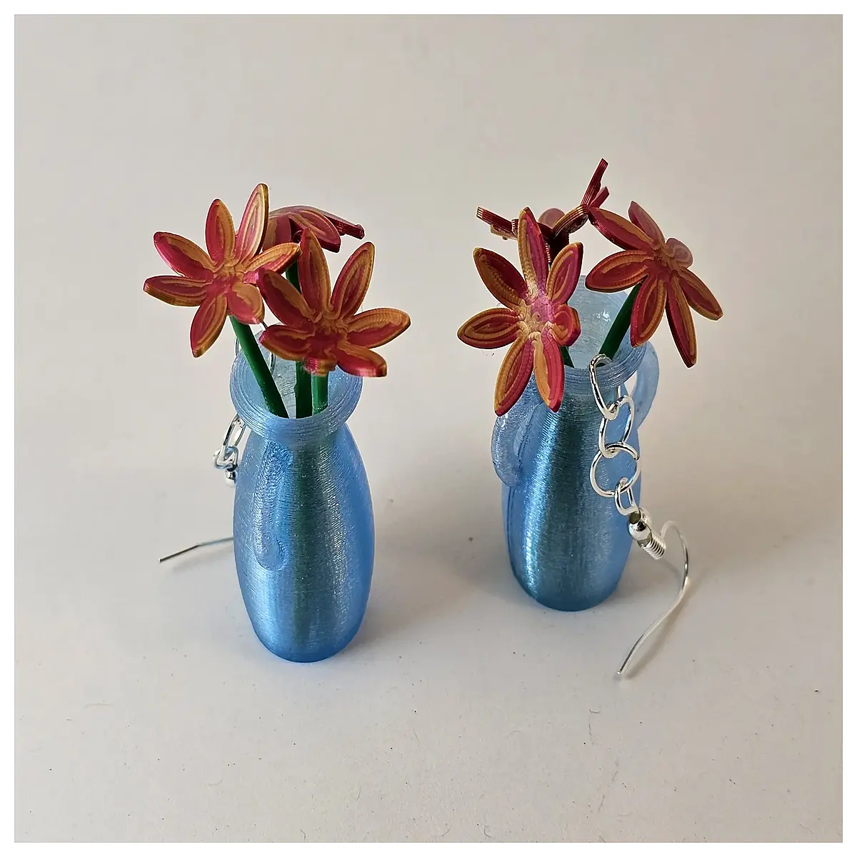 Flower Vase Earrings Elegant Decorative Earrings Home Decor Floral Gift Women s Ear Studs Creative Jewelry