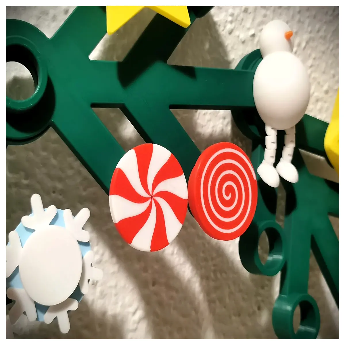 building block candy cane ring holiday decor christmas tree ornament large plastic toy kids