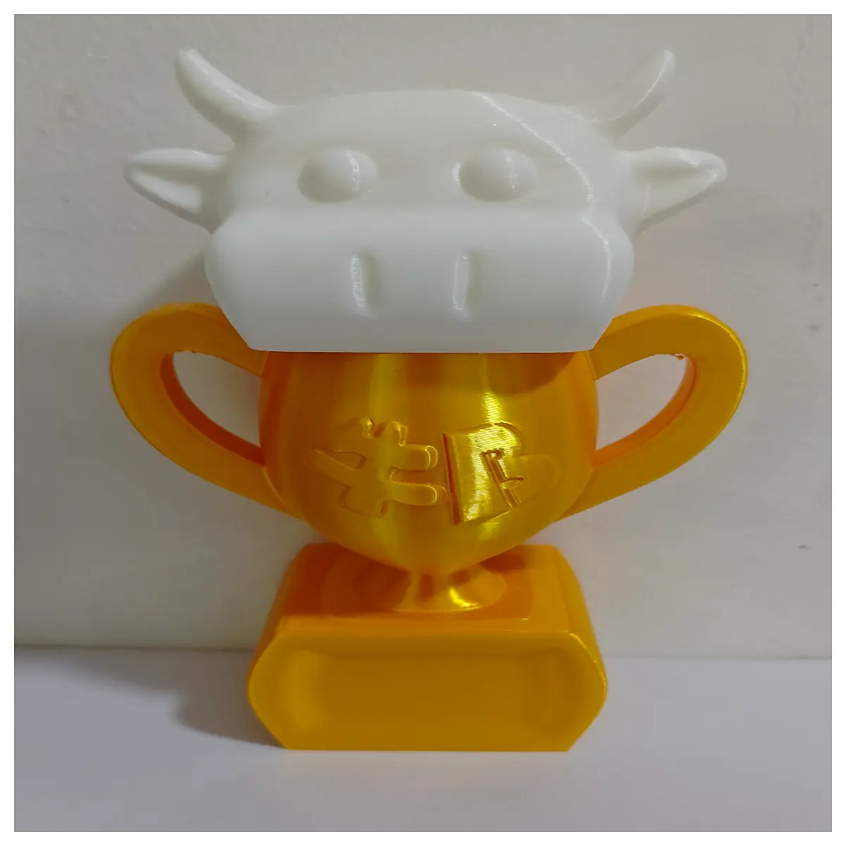 cow trophy cup for team awards cattle breeding prize farm animal competition winner plaque livestock show first place gift