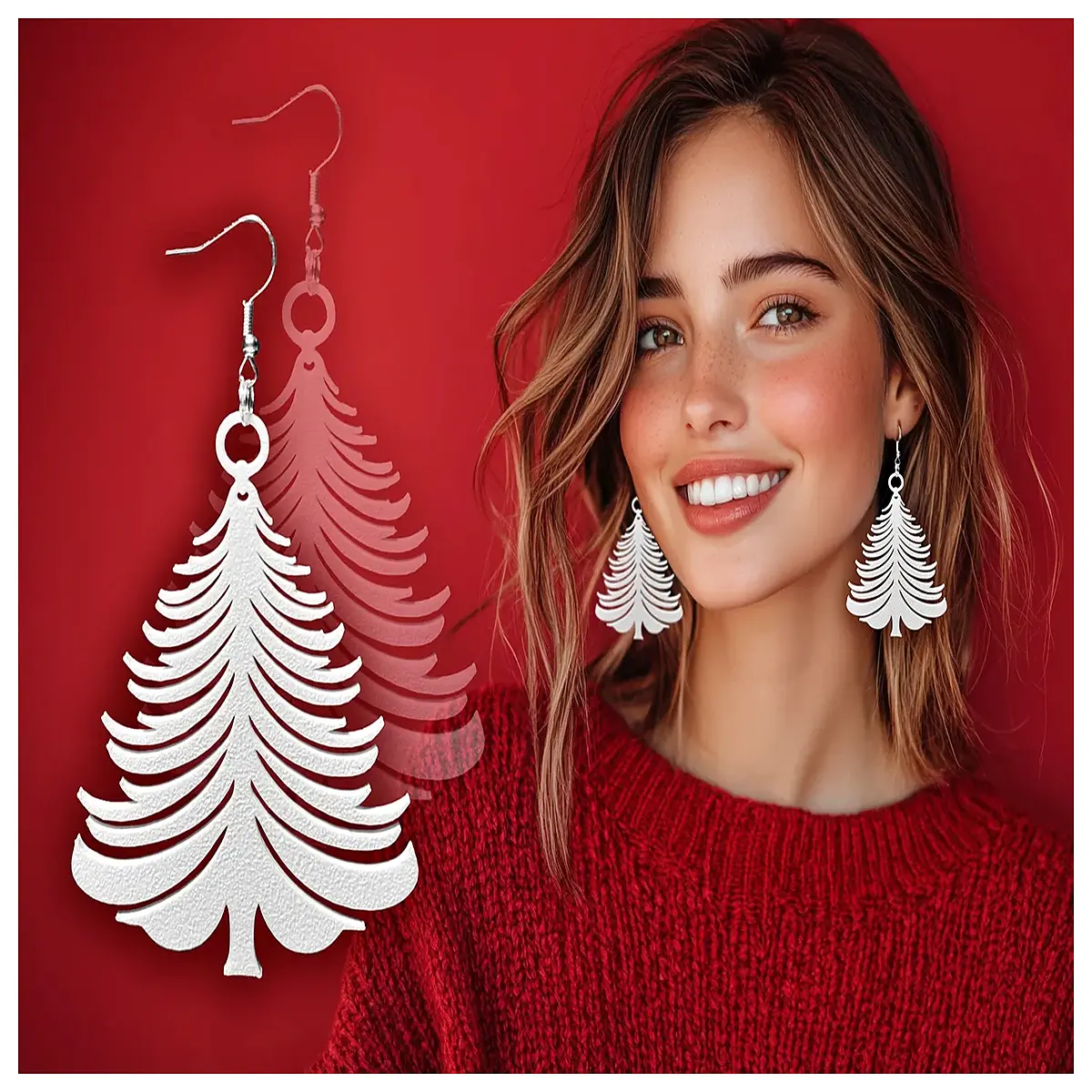 Christmas Tree Earrings Festive Earings Christmas Ornament Earrings Holiday Jewelry Christmas Decoration Accessories
