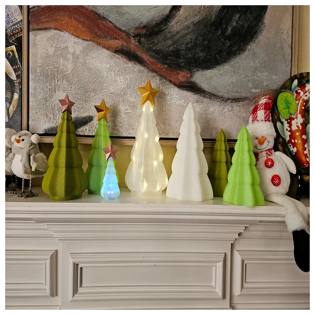 plush christmas tree decoration soft faux fur holiday decor cute stuffed pine cone ornaments cozy winter home accents