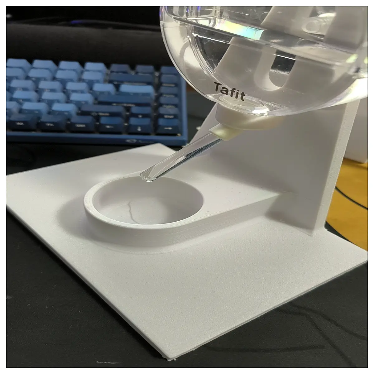 Hamster Water Bottle Holder Pet Cage Accessory Hamster Feeding Stand Simple Transparent Space Saving