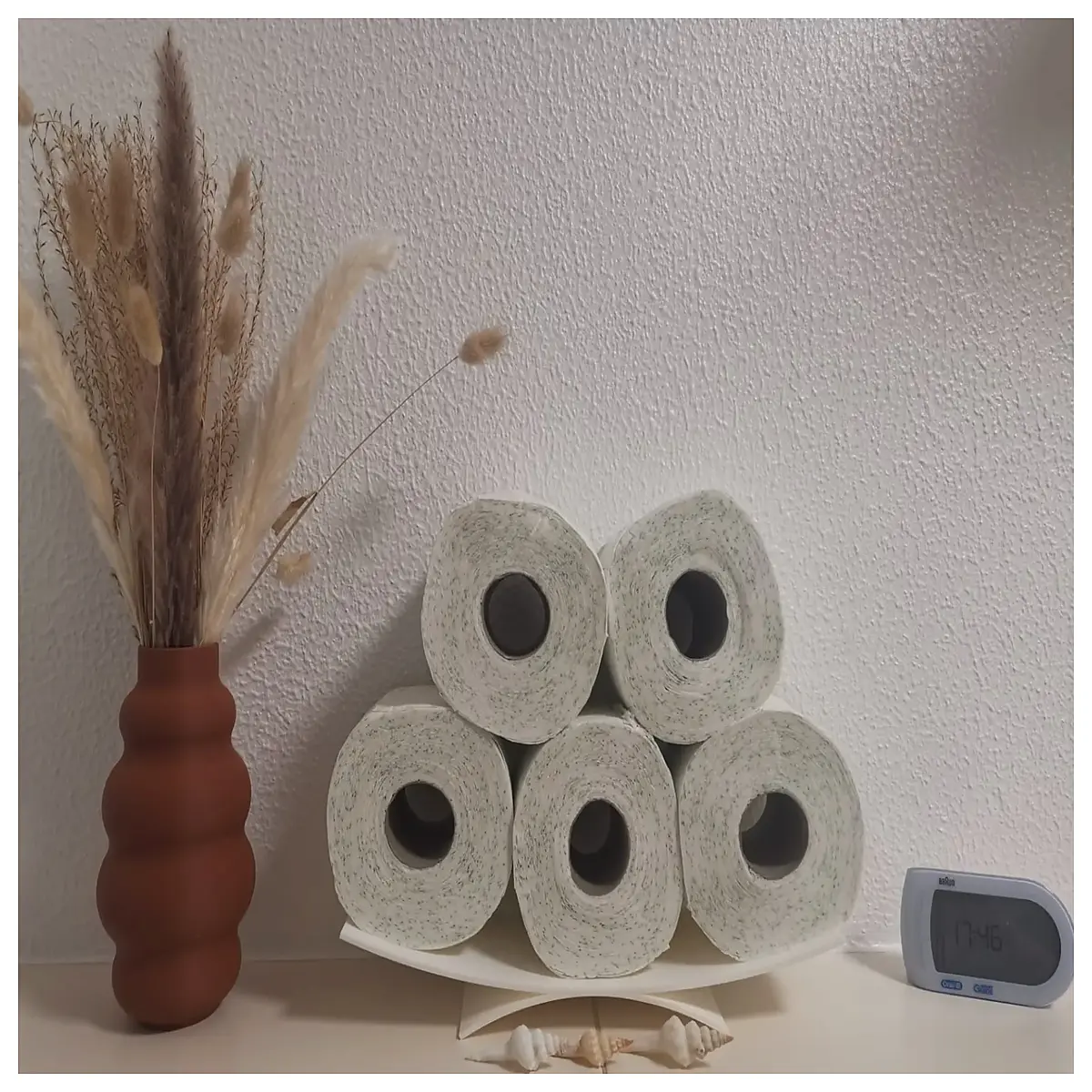 Toilet Paper Holder Automatic Rotating Bathroom Shelf Tissue Dispenser Holder Kitchen Paper Box Stand Space Saving
