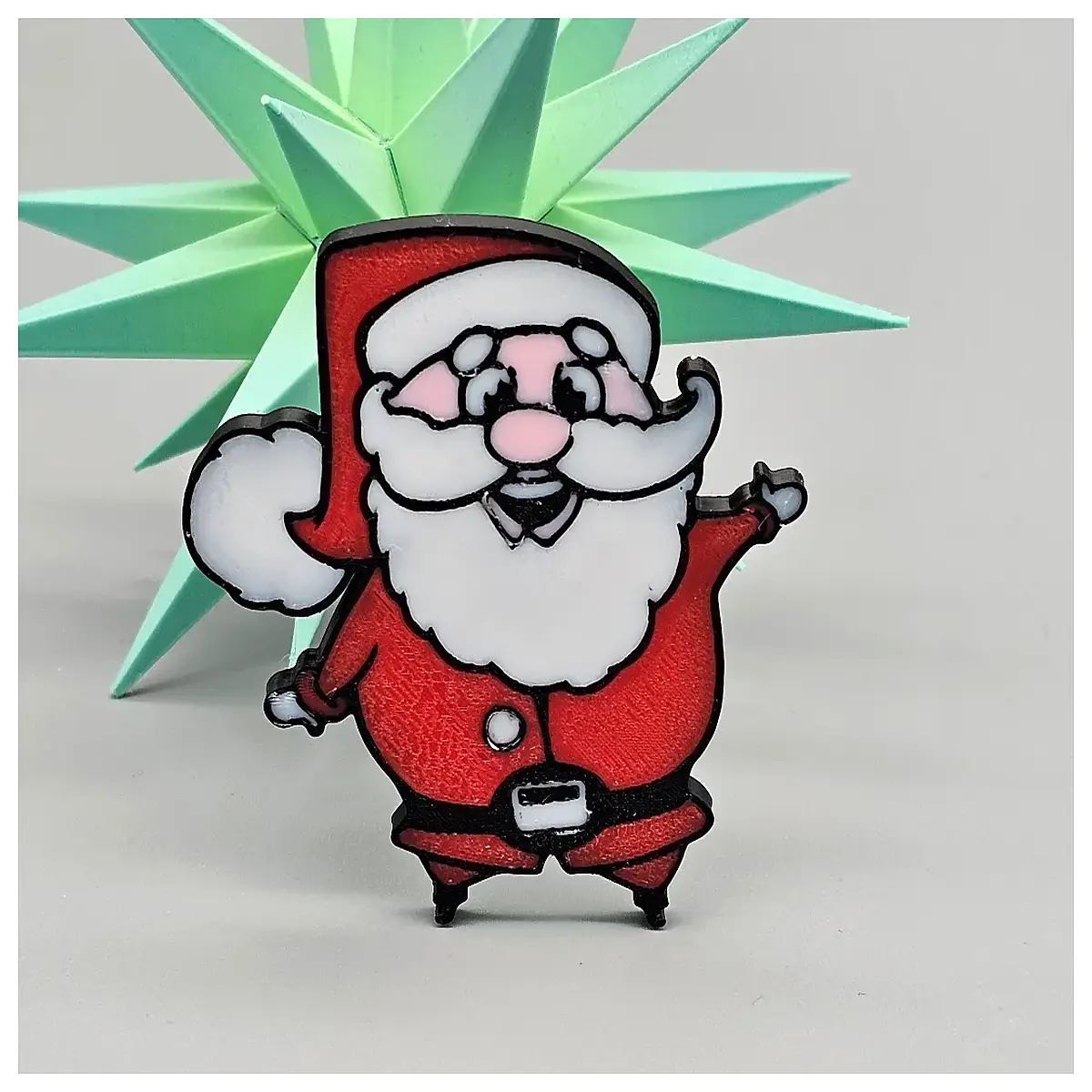 Santa Claus Refrigerator Magnet Decoration Stickers Christmas Festive Wall Decor Holiday Gift Stickers Collection