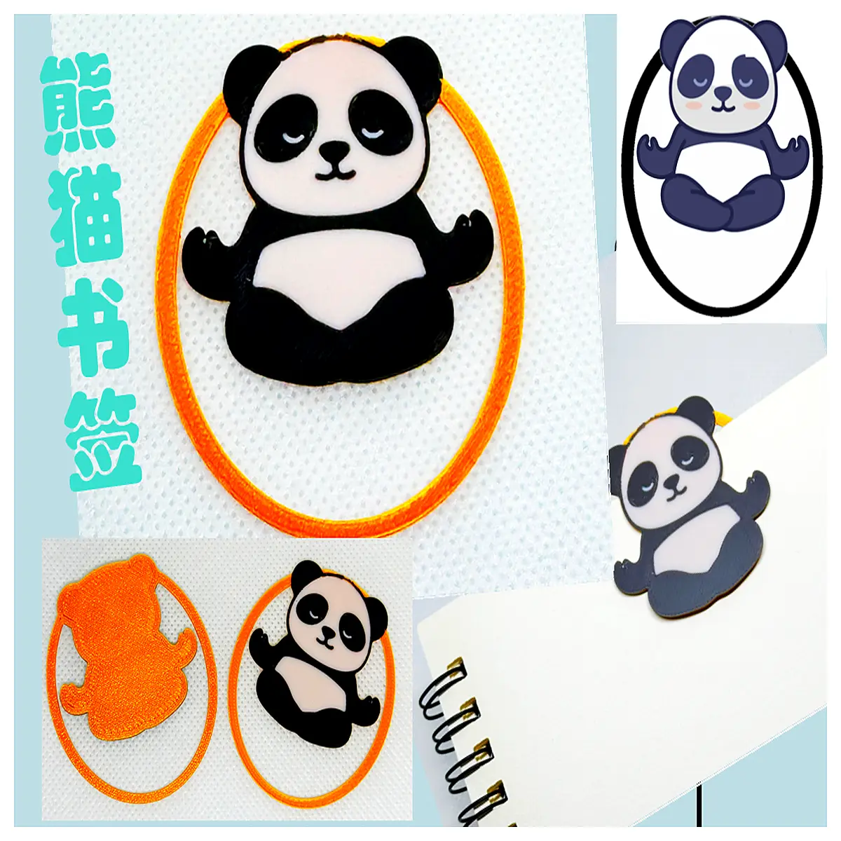 kawaii panda bookmark for reading cute animal page marker book lovers cartoon bear stationery
