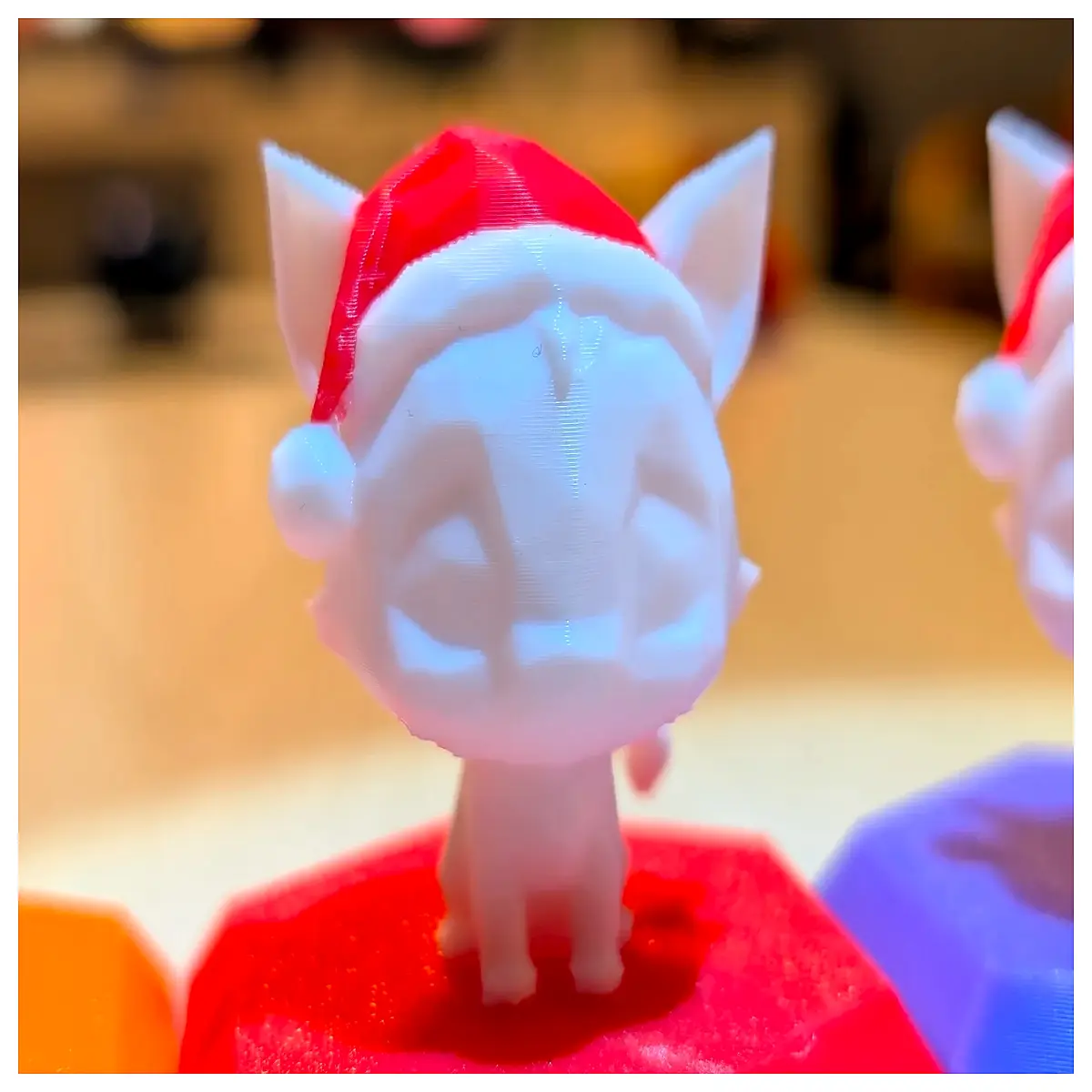 Low Poly Christmas Kitten Model Toy Festive Decoration 3D Printing Accessory Christmas Gift Mini Cat
