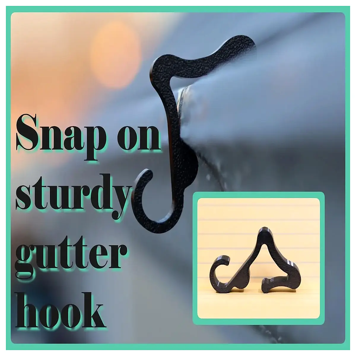 Gutter Hooks for Christmas Lights Drainage Hooks Hanging Decorations Channel Support Leak Proof Garden Accessories