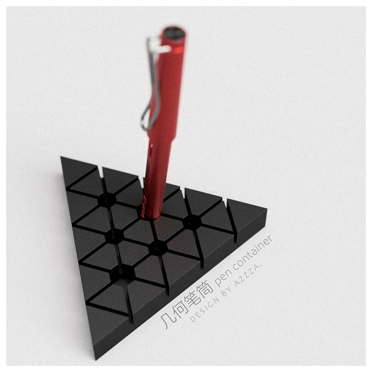 geometric pen holder gold ratio minimalist desk organizer modern stationery storage
