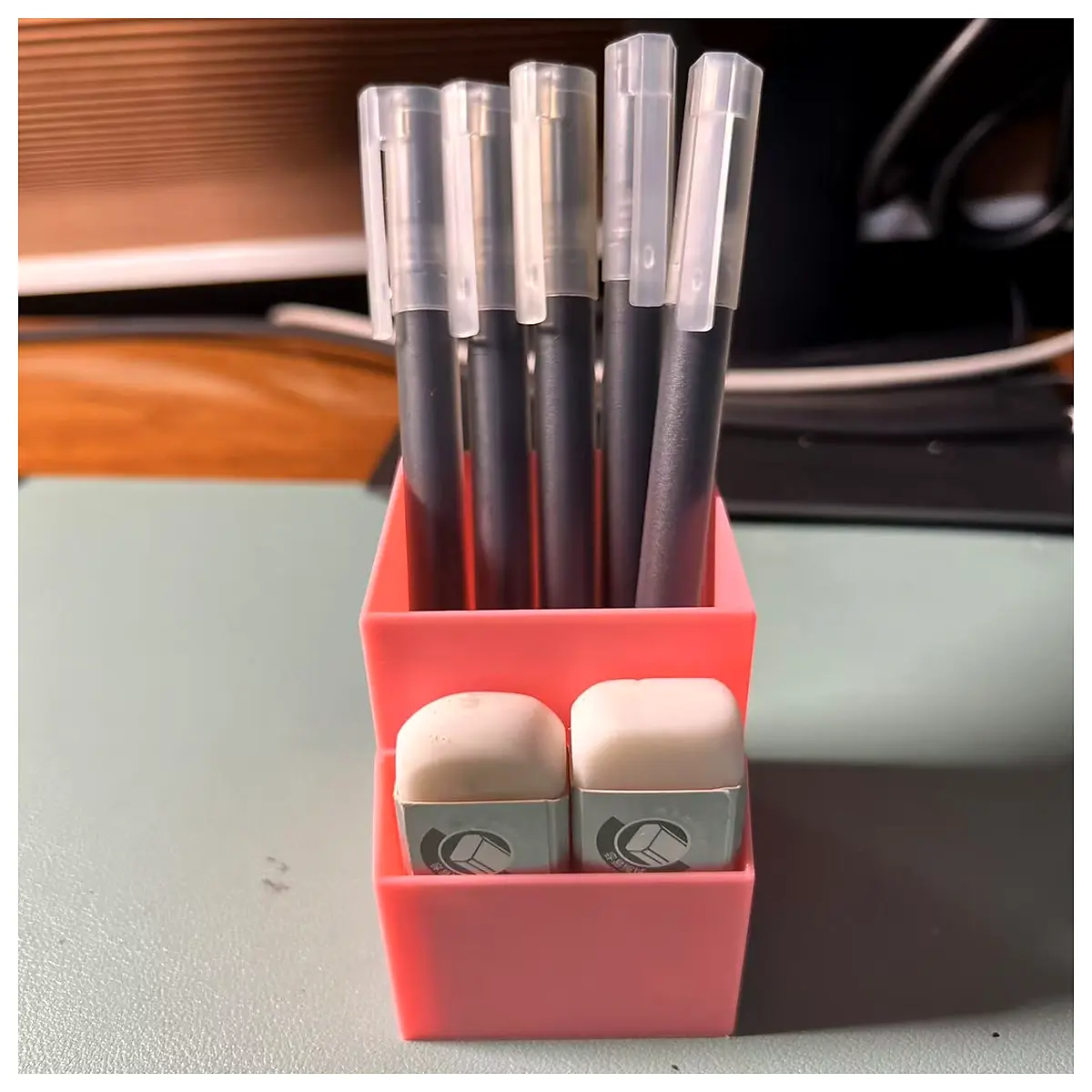 Compartment Pencil Case Simple Small Portable Organizer Desk Storage Box Stationery Holder Student Book Divider Case