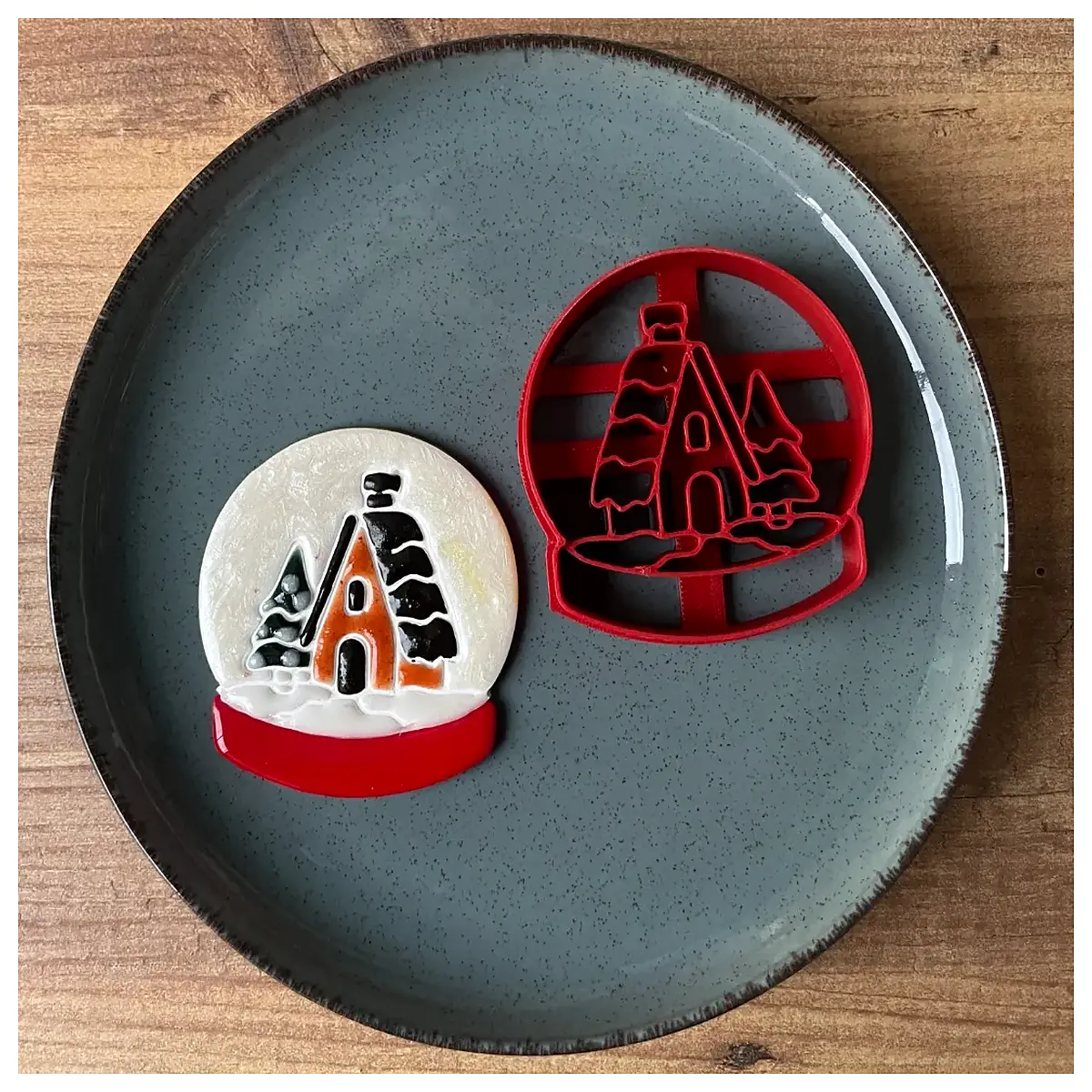 snow globe cookie cutter set winter holiday baking molds for gingerbread men christmas party favors diy cake toppers