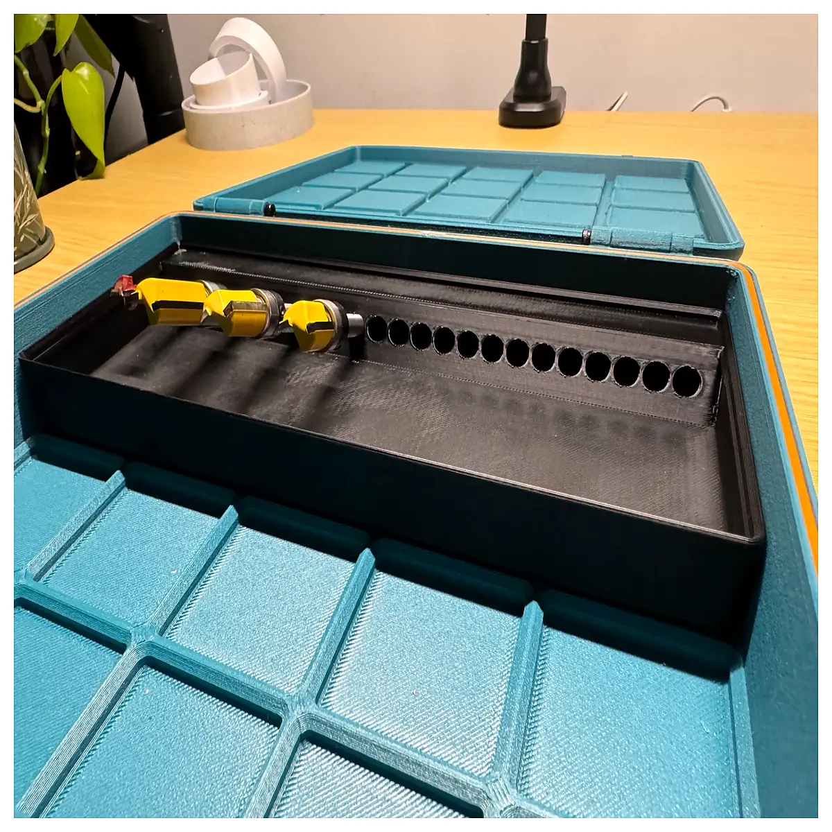 magnetic gridfinity router bit holder for drill bits organizer storage box modular system