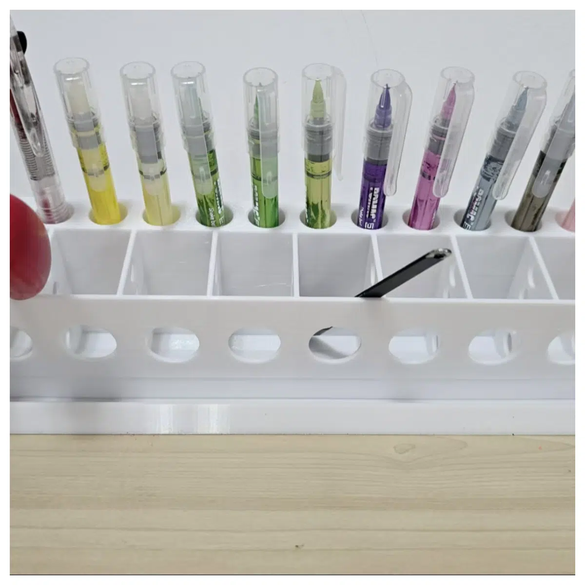 Desk Organizer Pen Tube Holder Brush Storage Acrylic Paint Markers Art Supplies Storage Box Multi Function Organizer