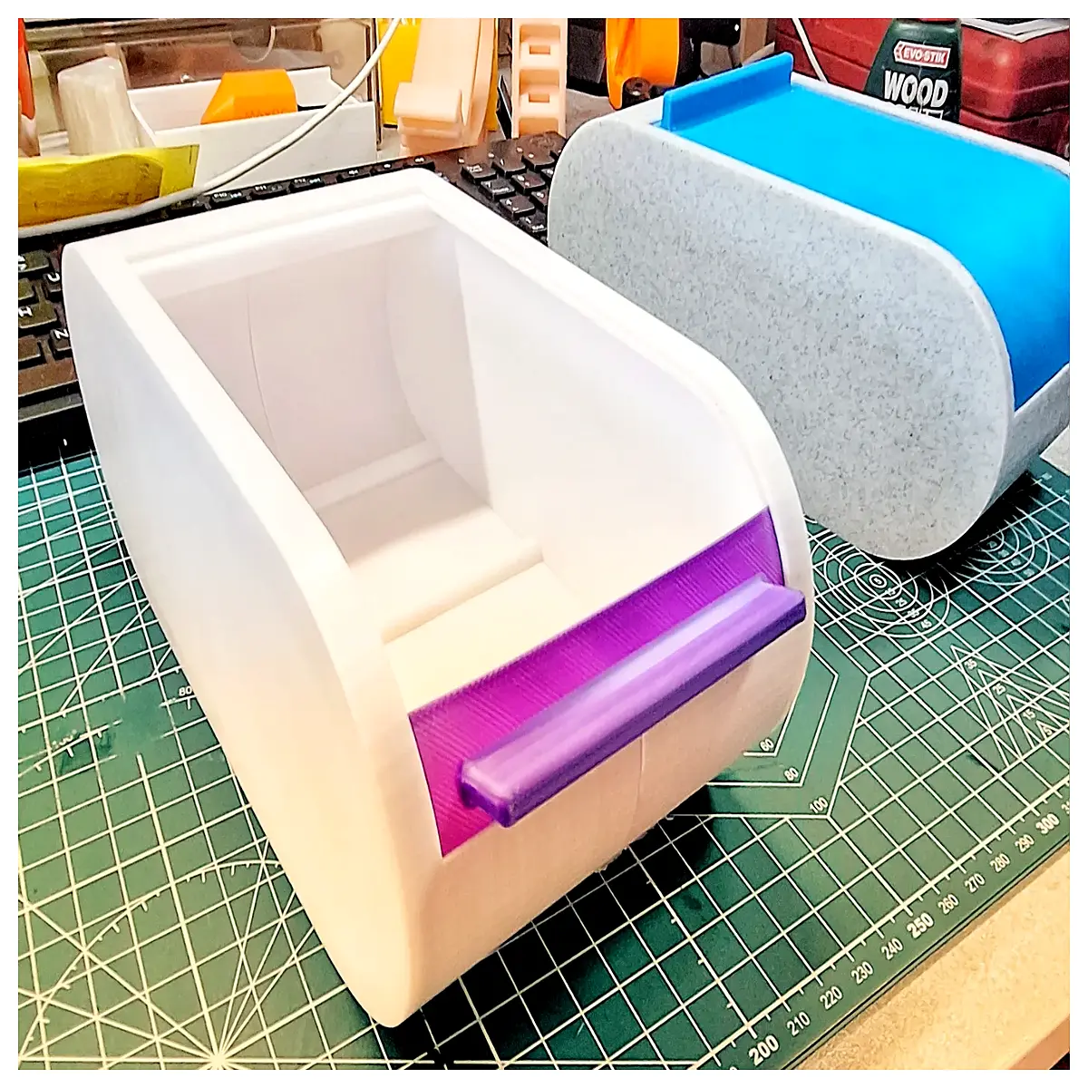 sliding curve box organizer curved drawer insert for desk storage aesthetic modular tray with sliding mechanism modern minimalist jewelry or accessory