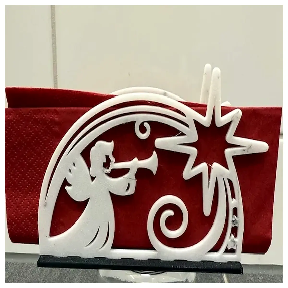 Christmas Tissue Paper Holder Decor Stand Festive Ornament Christmas Angel Desk Decoration Supplies Christmas Tree Accessories Gift Ideas