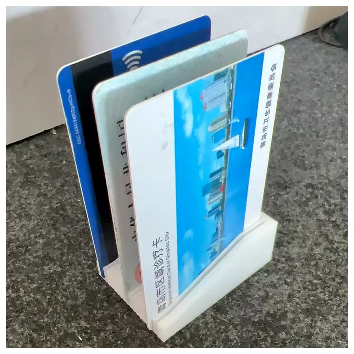 desktop id badge holder 17 slot acrylic card organizer for office desk name tag rack