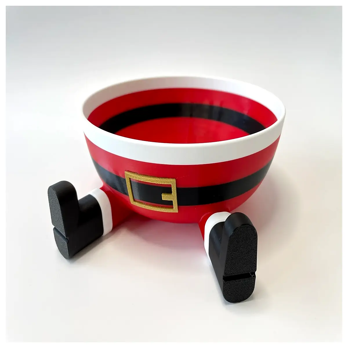 santa claus ceramic bowl for holiday party snacks christmas themed serving dish with red rim festive xmas tableware for cookies and treats