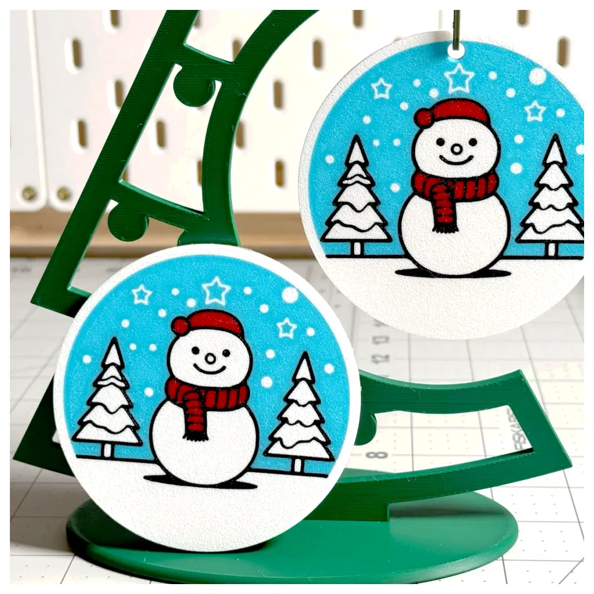 Winter Snowman Christmas Decoration Christmas Cup Mat Pad Festive Decoration Winter Snowflake Decoration Christmas Gift