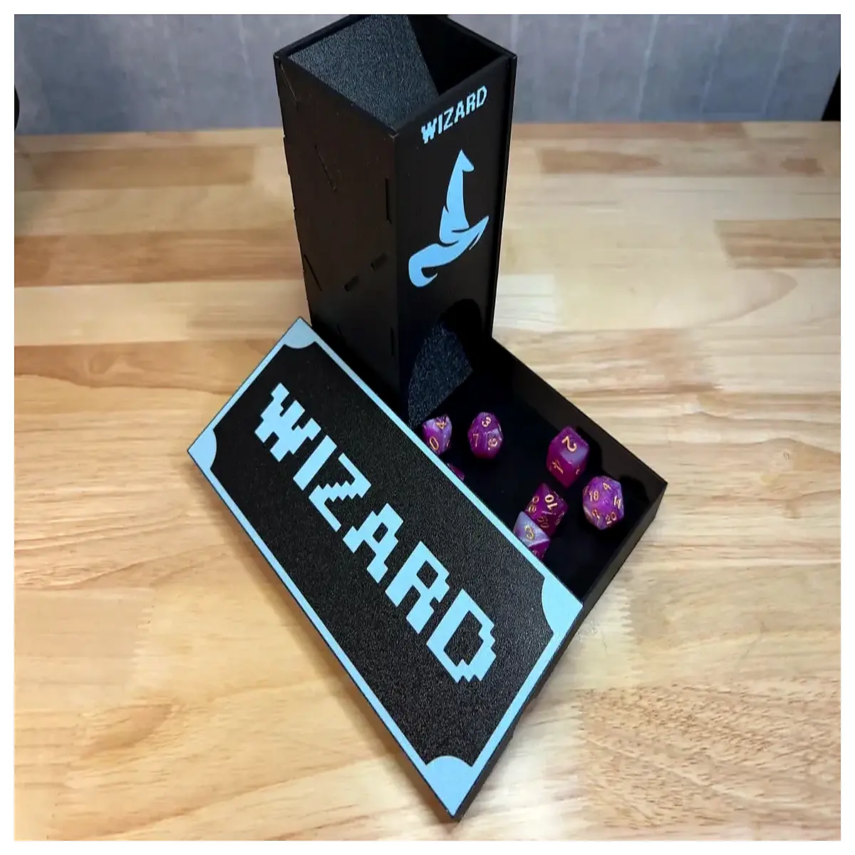 Foldable Wizard DD Dice Tower Tabletop Dice Tower Game Dice Storage RPG Dice Holder Collectible Display Tabletop Gaming Accessories