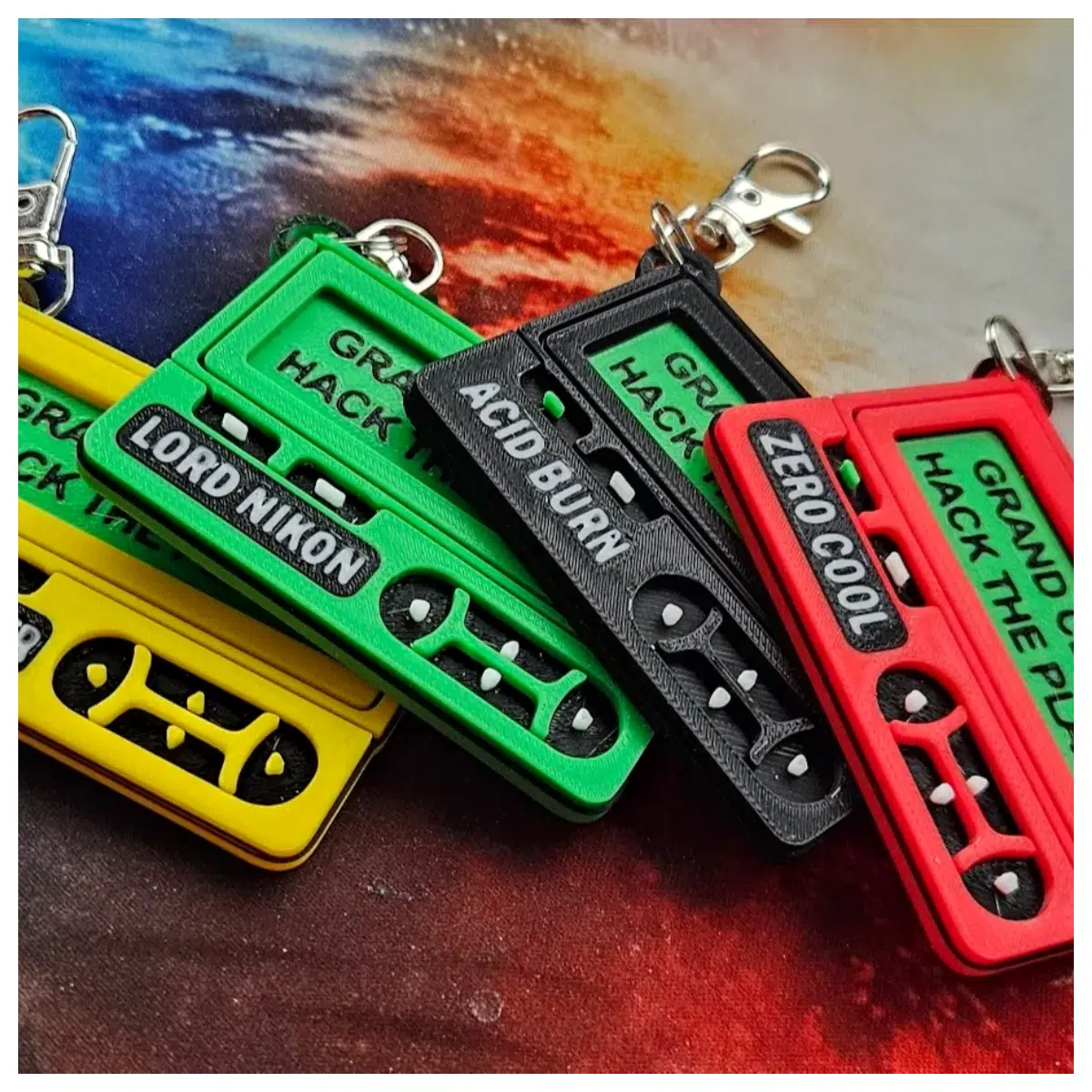 Movie Hacker Walkie Talkie Keychain Zero Degree Cool Phone Accessory Keyring Zero Degree Cool Phone Charm Phone Decoration