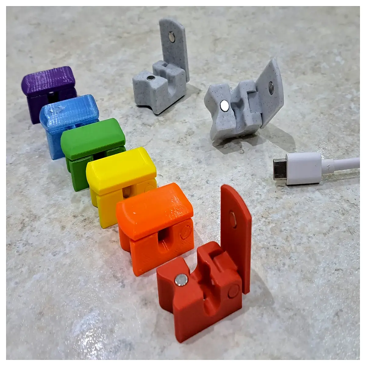 magnetic cable organizer for printer desk wire management clip holder cord tidy mount desktop cable manager