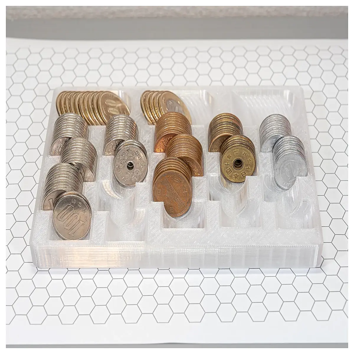Coin Organizer Box Japanese Yen Storage Wallet Money Holder Coin Dispenser Cash Box Currency Organizer Accessory
