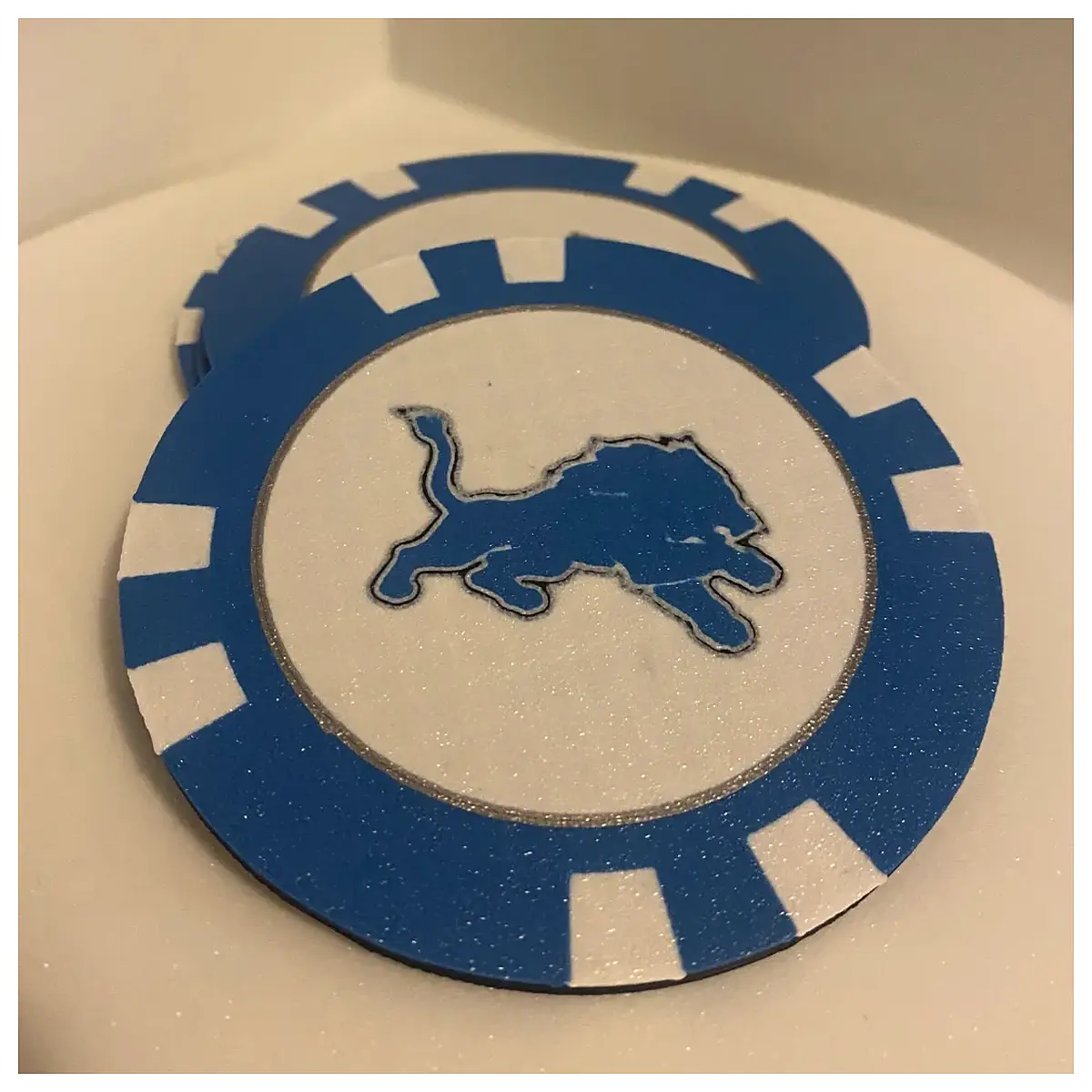 detroit lions poker chip coasters set team drink holders for game day party decor
