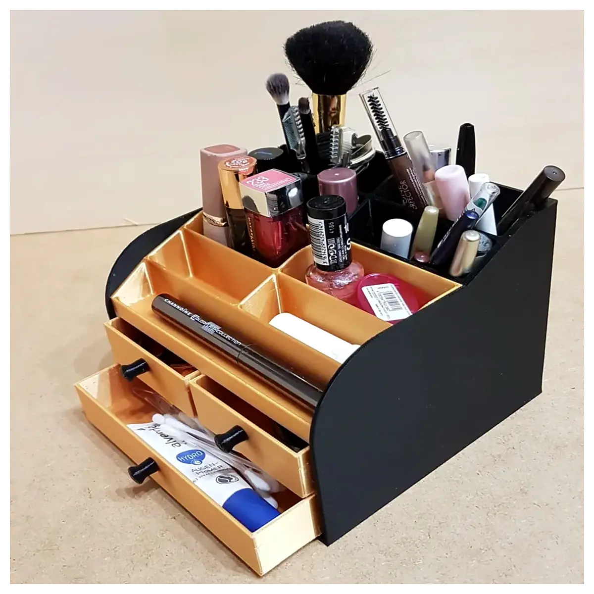 Cosmetic Organizer 3 Drawer Makeup Storage Box Drawer Storage Chest Vanity Table Organizer Makeup Case