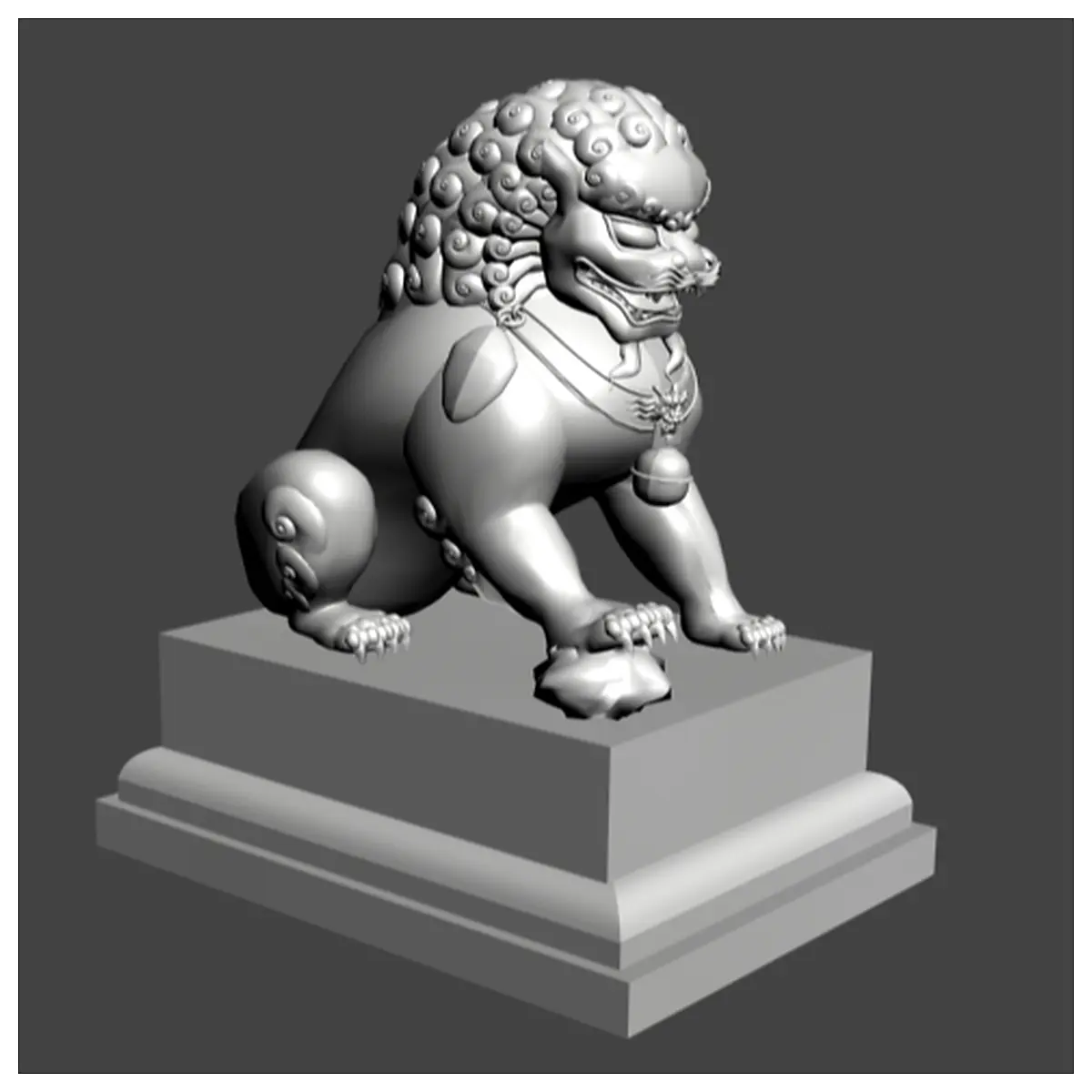 Garden Stone Lion Statue Outdoor Yard Decoration Sculpture Garden Ornament Traditional Lion Figure