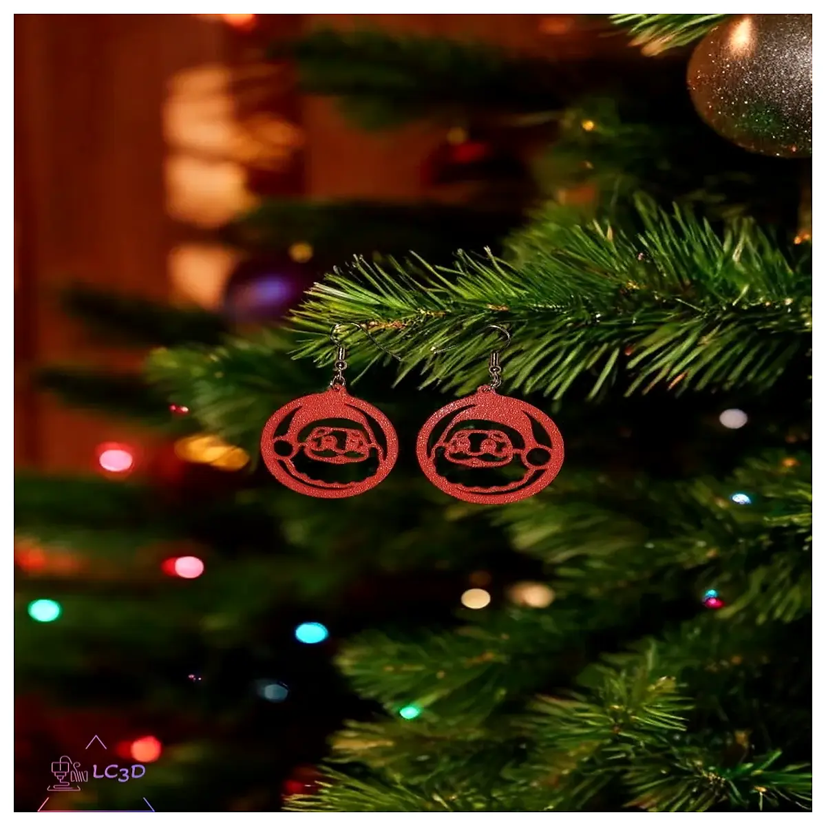 Santa Claus Ball Earrings Festive Decoration Christmas Party Accessory Christmas Gift Holiday Ornament