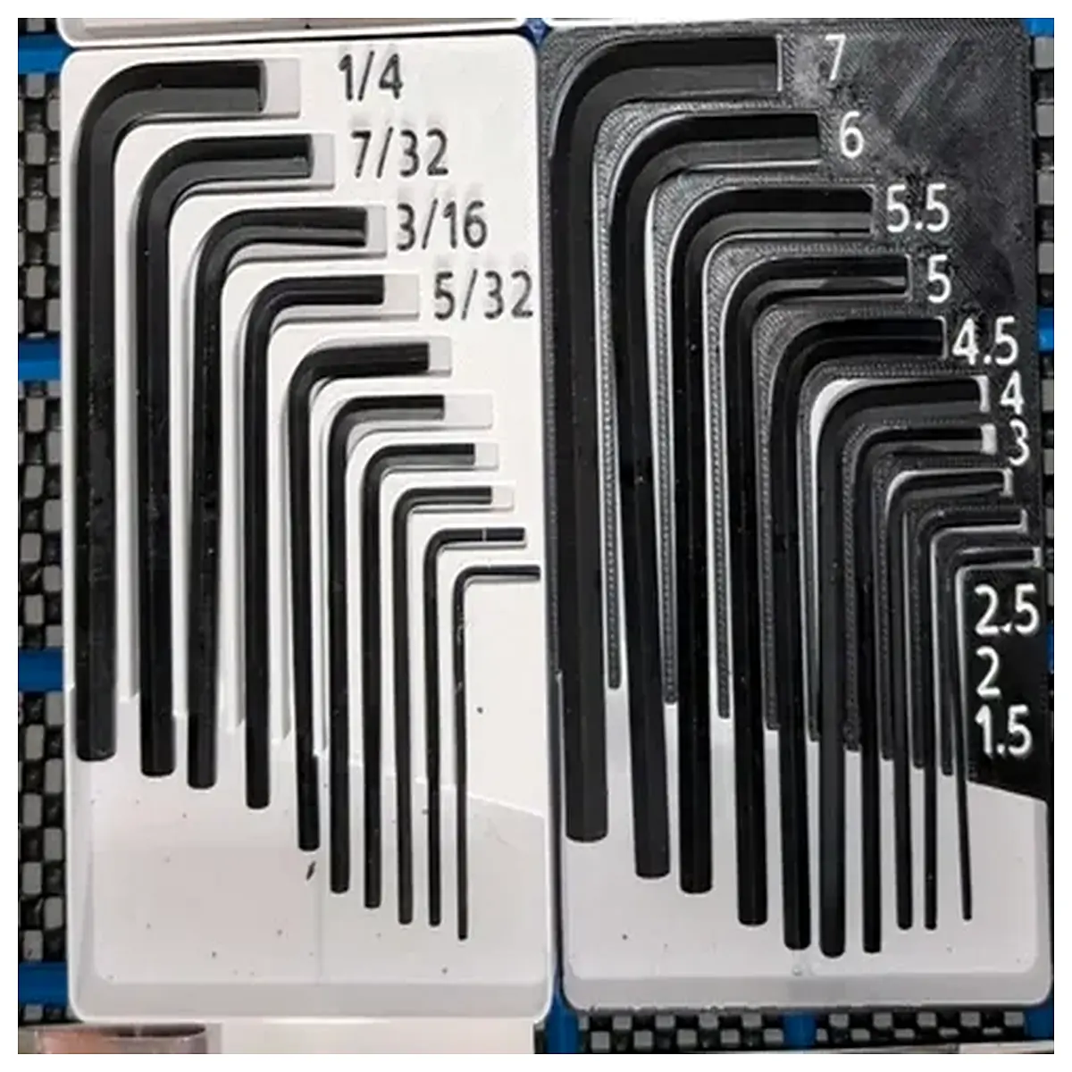 Allen Wrench SAE Short Handle Gridfinity Organizer Tool Fastening Components Repair Parts Accessories