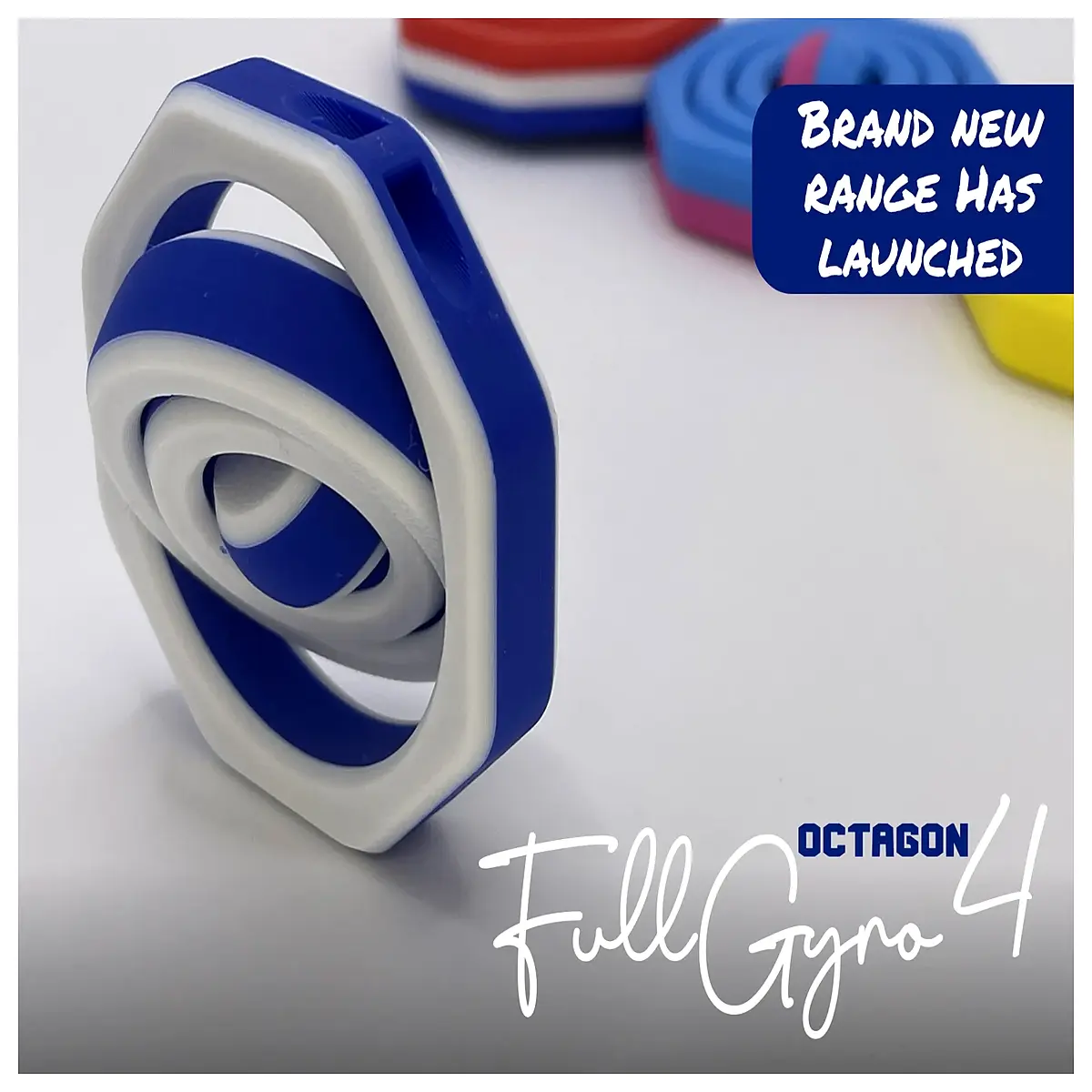 Gyro Toy 8 Sided Finger Spinners Kids Brain Teaser Puzzle Rolling Gyroscope Fun Motion Exercise Finger Dexterity
