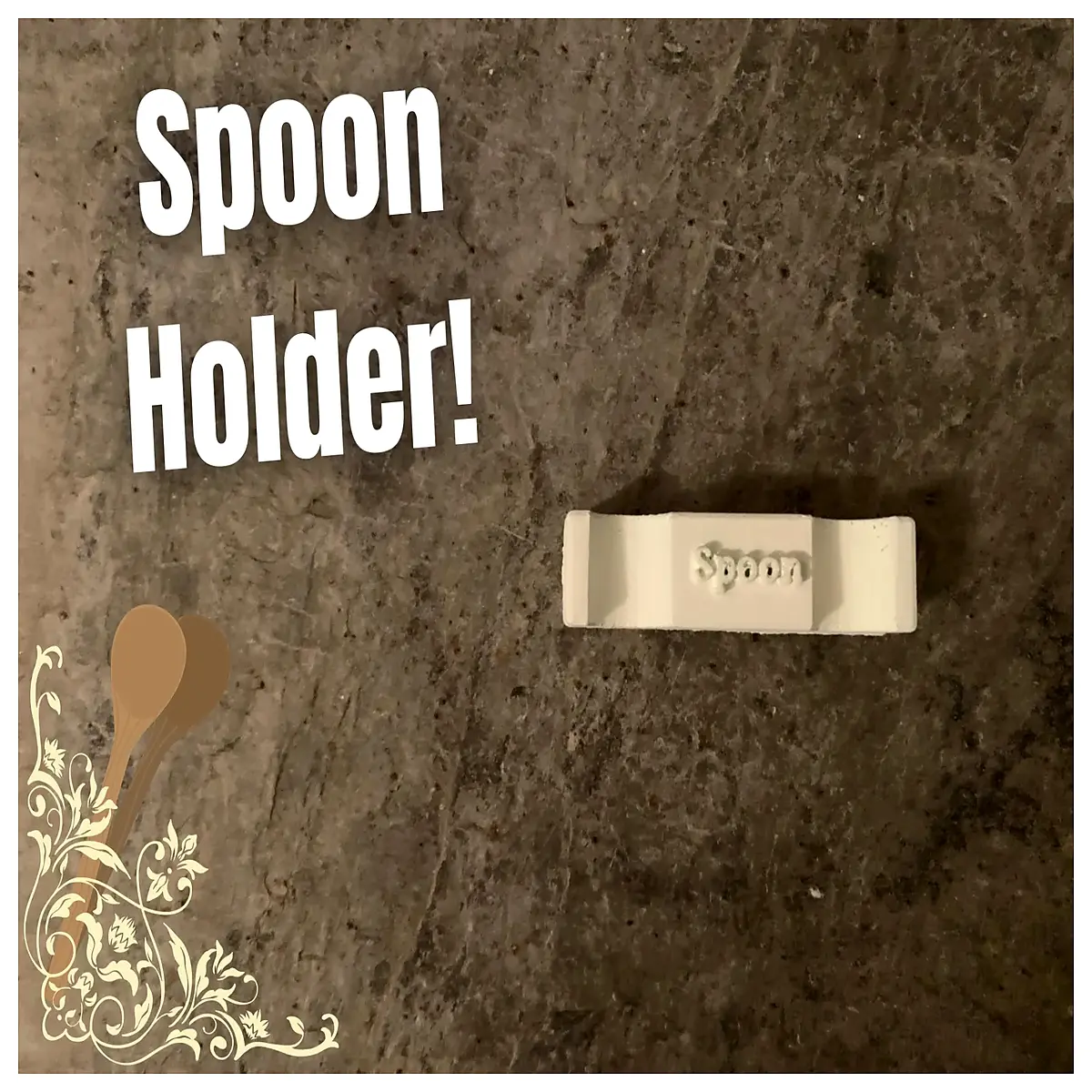 double spoon rest holder ceramic kitchen counter utensil organizer for cooking