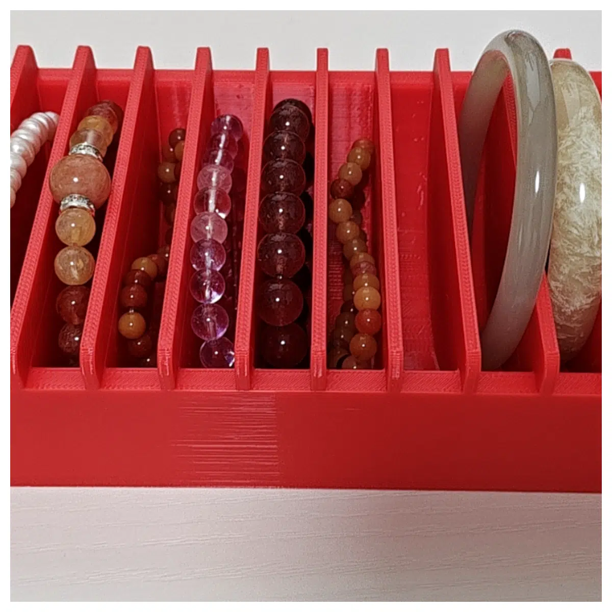 slim bangle box for jewelry storage narrow bracelet case with velvet lining compact ring holder organizer