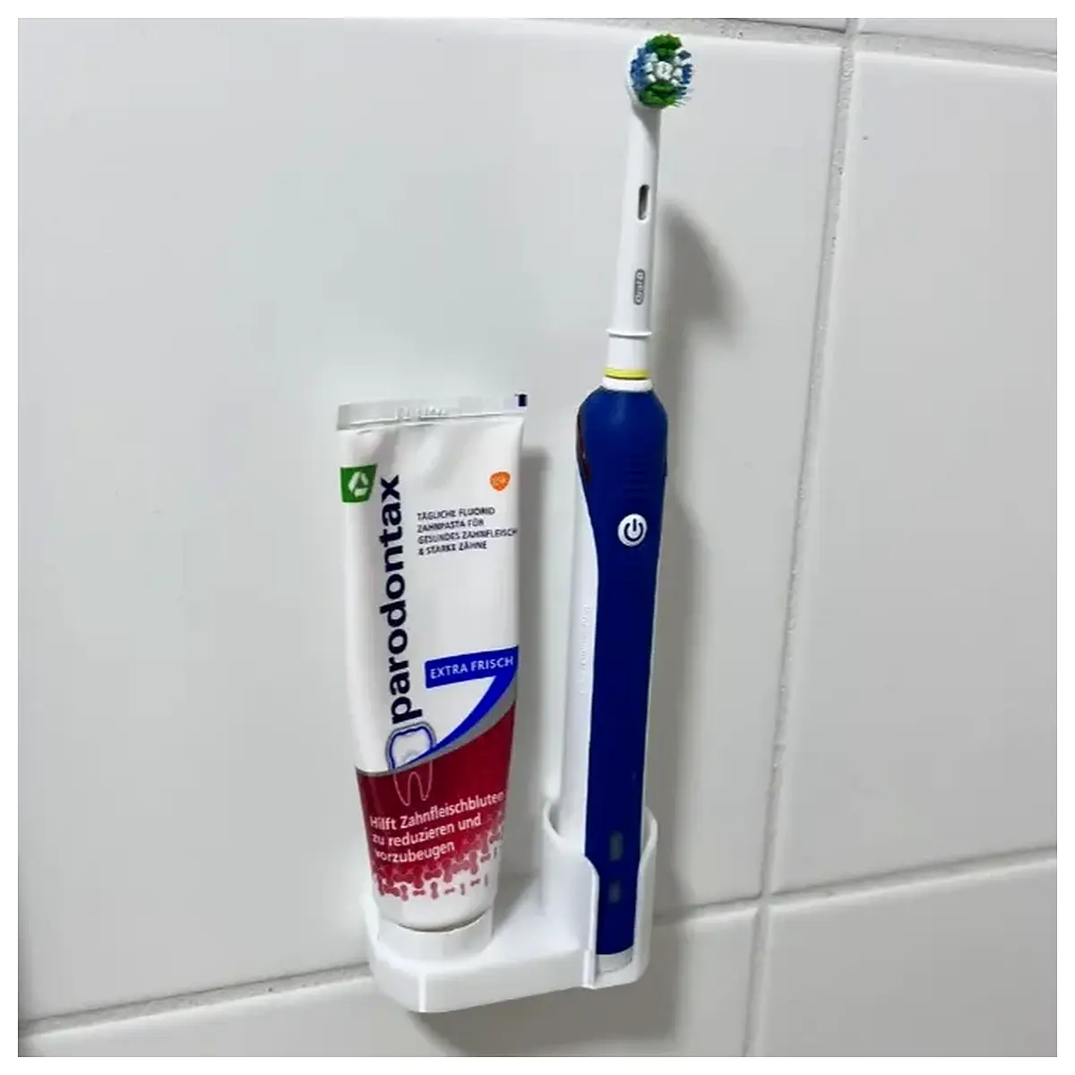 oral b toothbrush holder with toothpaste storage bathroom countertop organizer rack for electric brush heads and hygiene accessories