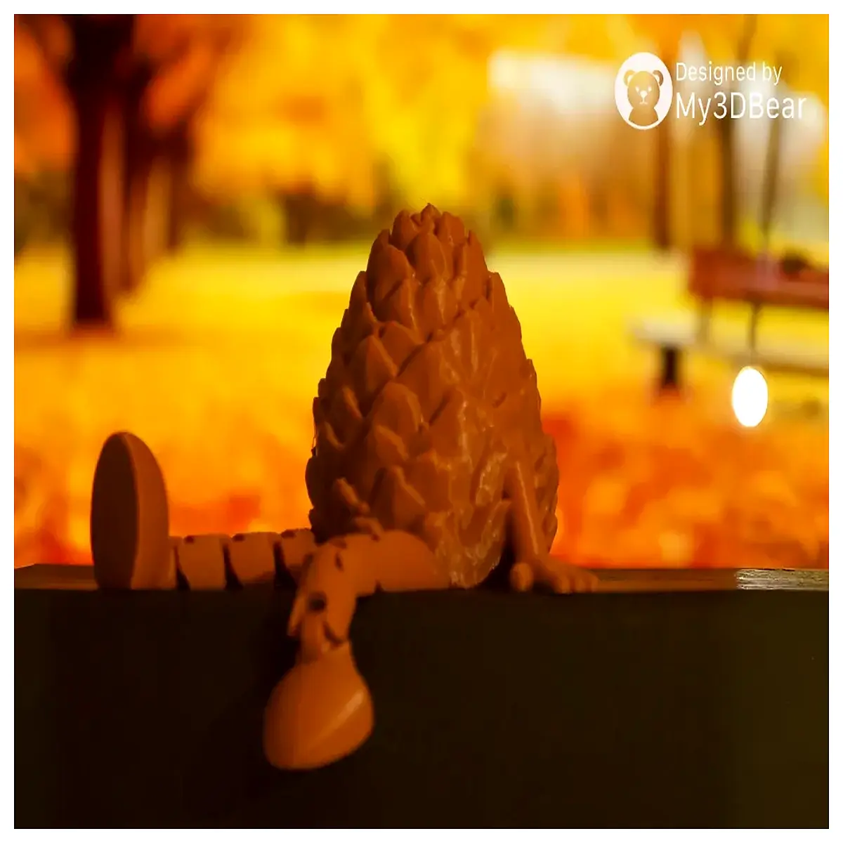 Mobile Pine Cone Toy Flexible Leg Animal Model Kids Educational Plush Pet Toy Squirrel Accessories